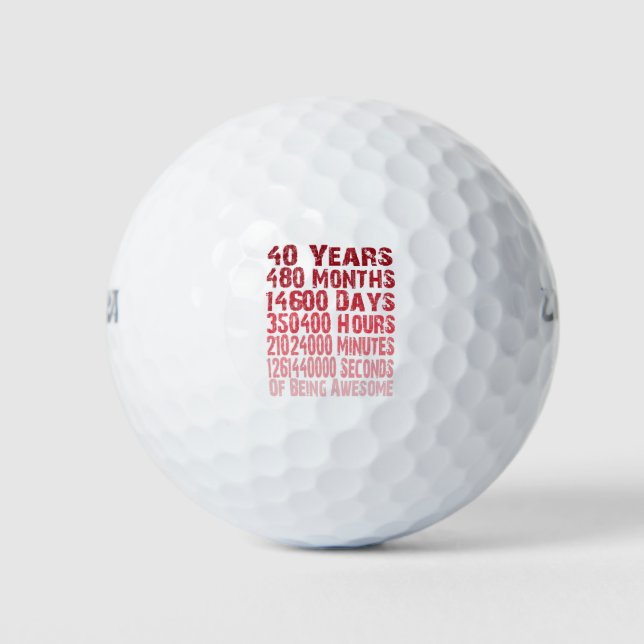 Balles De Golf Magnifique depuis 40 ans 40th Birthday Gift (Devant)