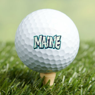 Balles De Golf Maine State USA Nouvelle Angleterre Graffiti golf