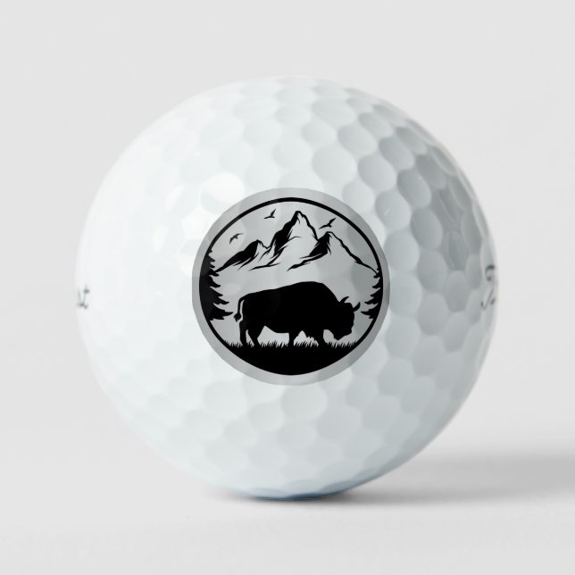 Balles De Golf Majestic Bison Silver Accent Golf Balls (Recto)