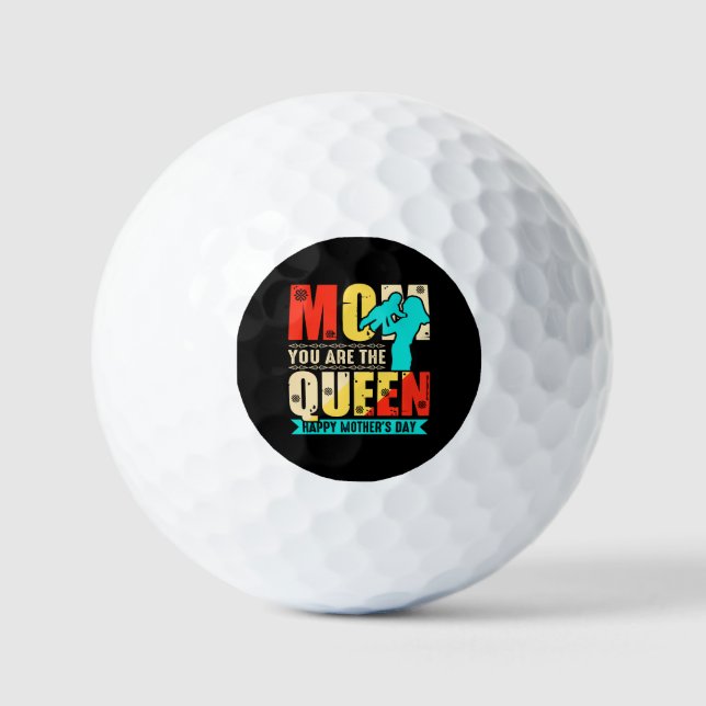 Balles De Golf Maman Tu Es La Reine-67761 (Recto)