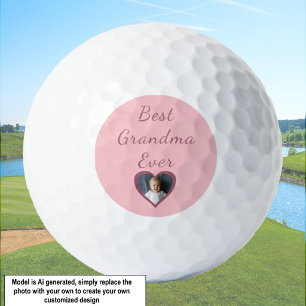 Balles De Golf Mamie coeurs roses petits-enfants Photo personnali