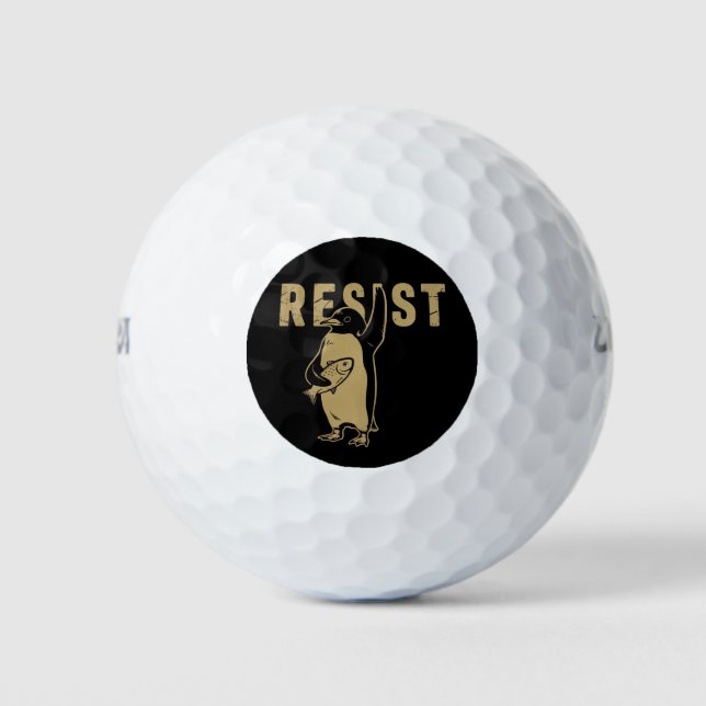 Balles De Golf Manchots résistent Manchots protestent contre les  (Devant)
