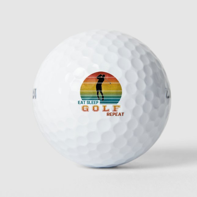Balles De Golf Manger Dormir Golf Répéter (Devant)