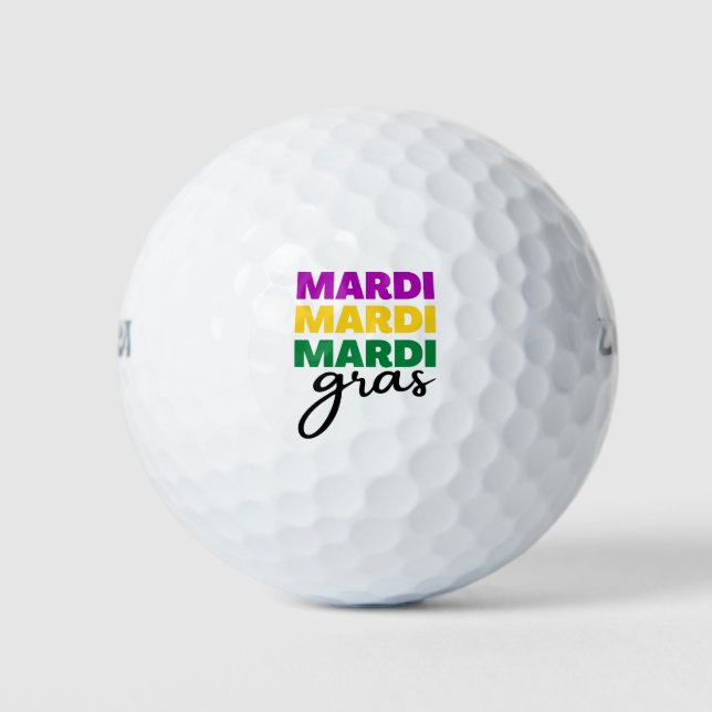 Balles De Golf Mardi Gras (Devant)