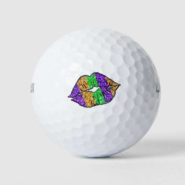 Balles De Golf Mardi Gras Kiss Golf Balls (Devant)