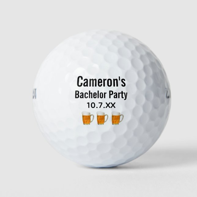 Balles De Golf Mariage de la fête de bachelor Favor Bière Cheers (Devant)