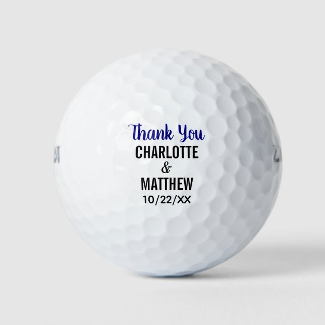 Balles De Golf Mariage Favor Merci (Devant)
