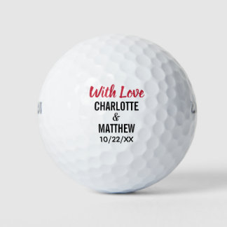 Balles De Golf Mariage Favoriser Merci Avec Amour