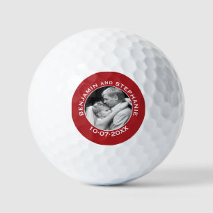 Balles De Golf Mariage photo de Noël Nom et année personnalisés