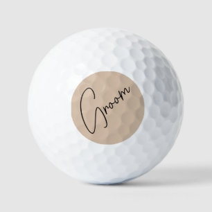 Balles De Golf Mariée moderne   Beige + noir