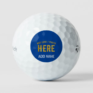 BALLES DE GOLF MARQUE BLANC COBALT BLEU MODERNE ÉLÉGANT PERSONNAL