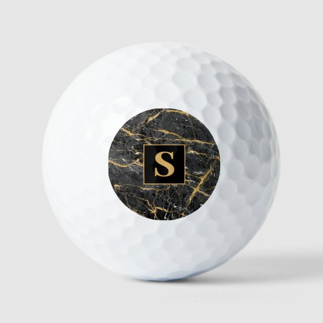 Balles De Golf Marque noire Monogramme (Recto)