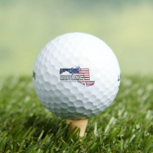 Balles De Golf Maryland États-Unis Retro State Map Vintage USA