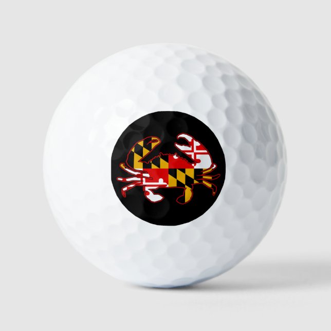 Balles De Golf Maryland Flag Crab (Recto)