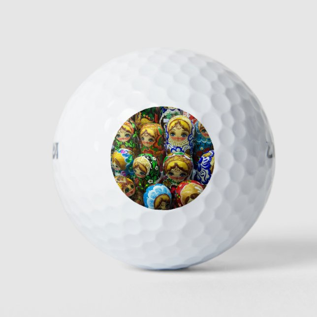 Balles De Golf Matryoshka Poupées Souvenir Kiosque Voyage Photo (Devant)