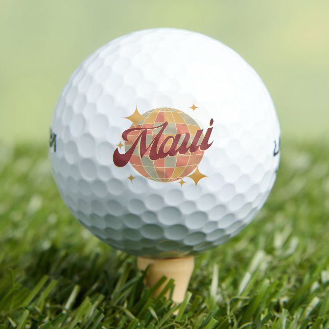 Balles De Golf Maui Island Hawaii station de golf rétro (Créateur téléchargé)