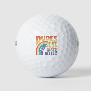Balles De Golf Mecs Ont Juste Meilleur Goût Arc-en-ciel Gay Fiert