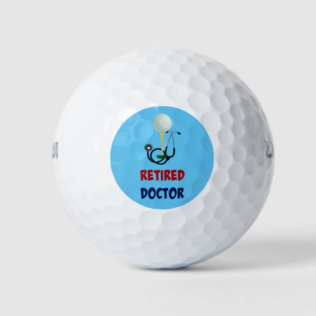 Balles De Golf Médecin retraité, Stethoscope et conception de la  (Devant)