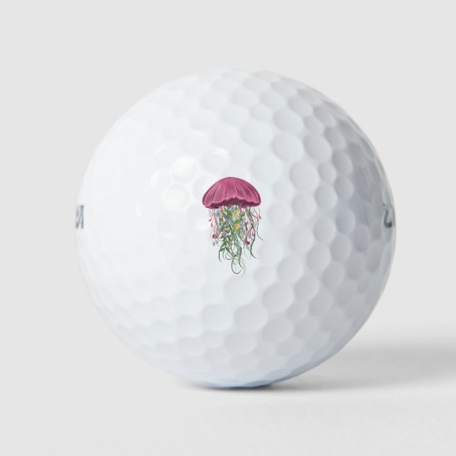 Balles De Golf Méduses et fleurs (Devant)