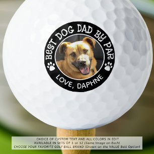 Balles De Golf MEILLEUR CHIEN PAPA PAR Pawprints Photo Couleur pe
