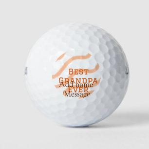 Balles De Golf Meilleur grand-père jamais bandes orange spirale a