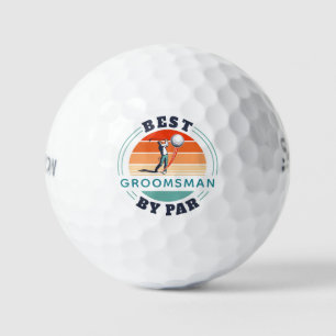 Balles De Golf Meilleur Groomsman Par Par Retro Mariage Keepsaké