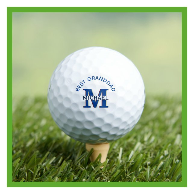 Balles De Golf Meilleur nom de monogramme personnalisé de grand p (Créateur téléchargé)