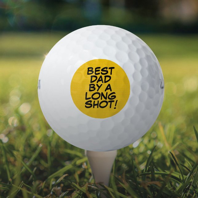 Balles De Golf Meilleur papa amusant rétro bande dessinée Fête de (Best Dad Fun Retro Comic Book Fathers Day Golf Balls)