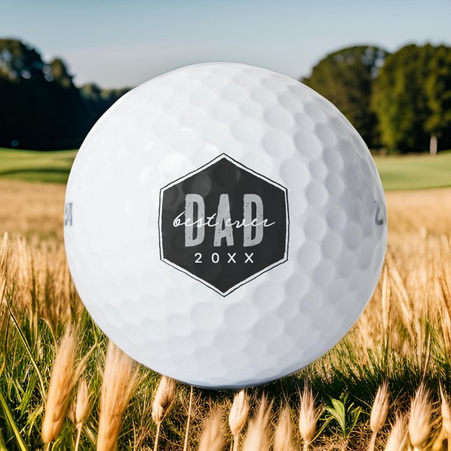 Balles De Golf Meilleur Papa depuis 20XX Moderne Simple Preppy (Créateur téléchargé)