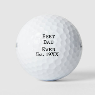 Balles De Golf Meilleur papa jamais. Ajouter année nom de date pè