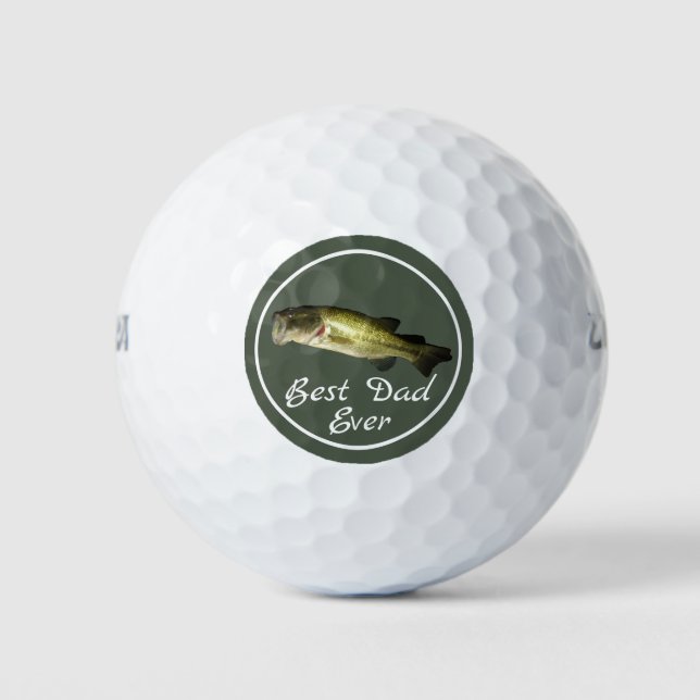 Balles De Golf Meilleur Papa Jamais Basse Pêche Custom Golf Balls (Devant)