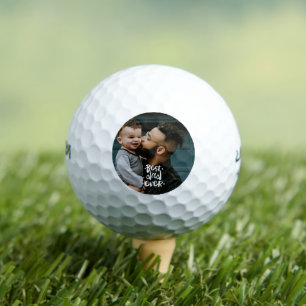 Balles De Golf Meilleur Papa Jamais Cadeau Photo Personnalisé Pou