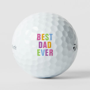 Balles De Golf Meilleur papa jamais Fête des pères Typographie co