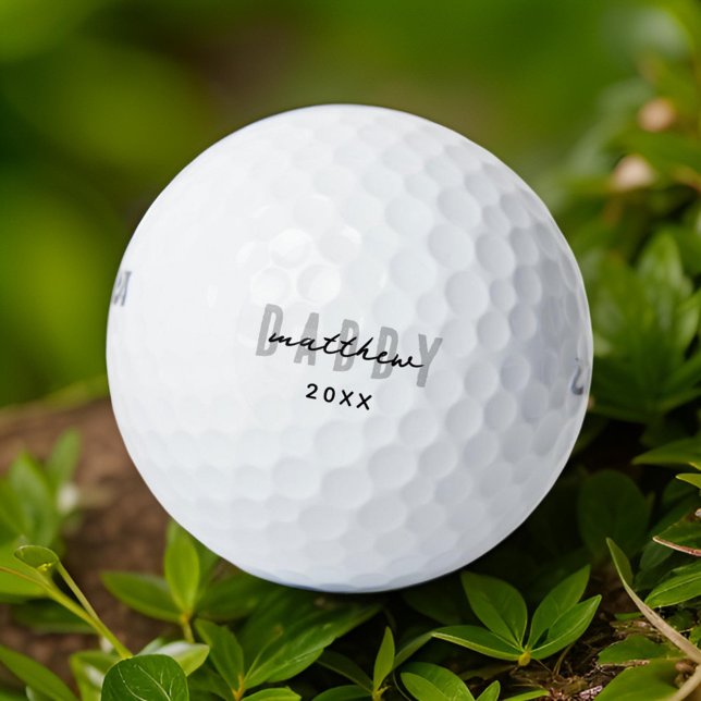 Balles De Golf Meilleur Papa Jamais Moderne Élégante Fête des pèr (Créateur téléchargé)