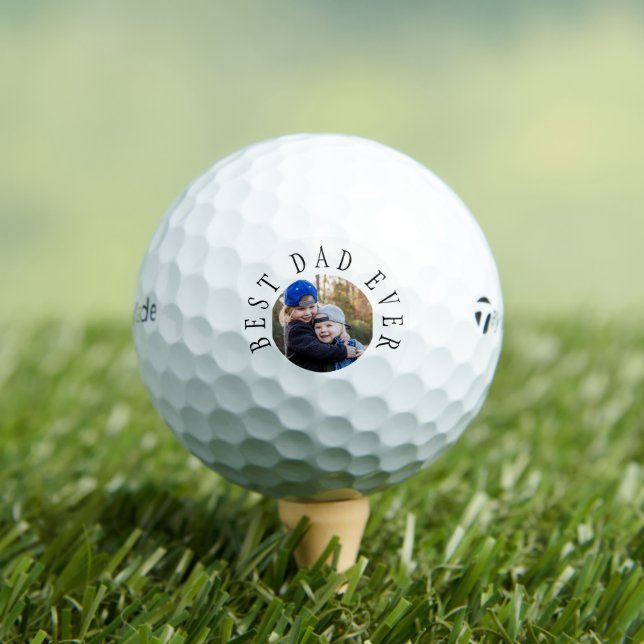 Balles De Golf Meilleur papa jamais Monogramme Photo Enfant TP 5 (T-shirt Insitu)