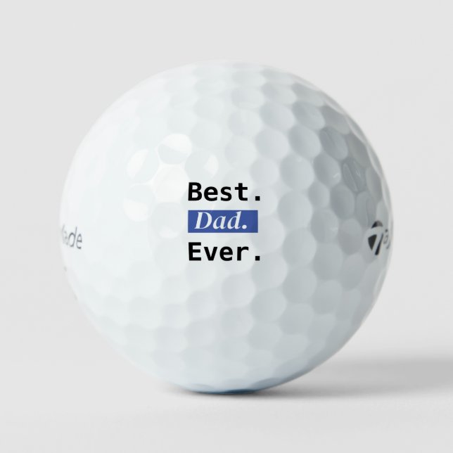 Balles De Golf Meilleur papa jamais Typographie moderne Golf Bal (Recto)