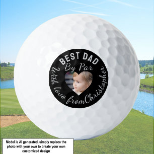 Balles De Golf Meilleur Papa Nom Personnalisé Enfants Photo Perso