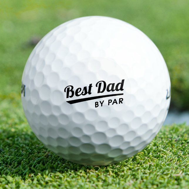 Balles De Golf Meilleur papa Par Fête des pères Cadeau Noir (Créateur téléchargé)