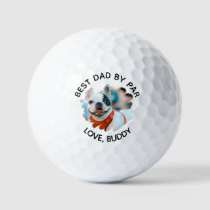 Balles De Golf Meilleur papa par Par Custom Dog Photo Fête des pè