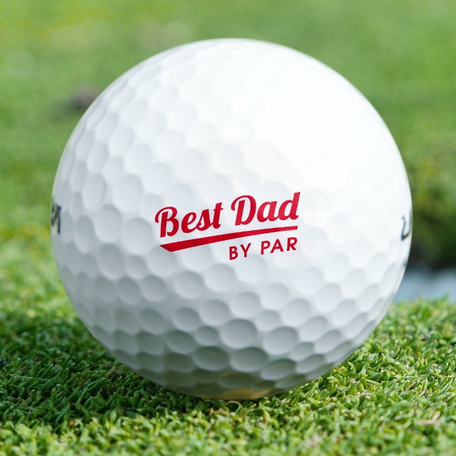 Balles De Golf Meilleur papa Par Par Fête des pères Cadeau Rouge (Créateur téléchargé)