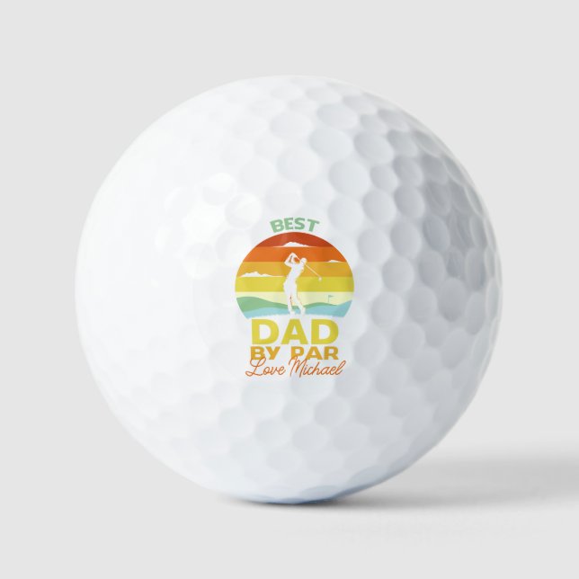 Balles De Golf Meilleur Papa Par Par Personnaliser Nom Fête des p (Recto)