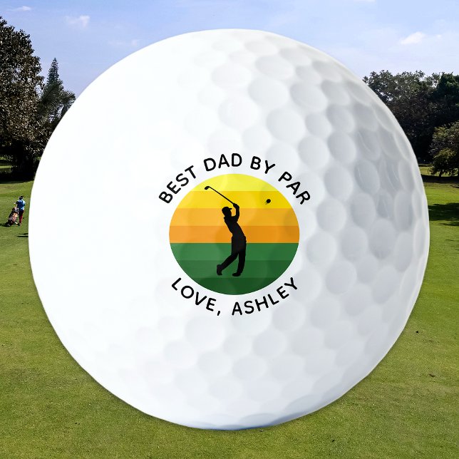 Balles De Golf Meilleur Papa Par Par Texte Personnalisé Coucher D (Créateur téléchargé)