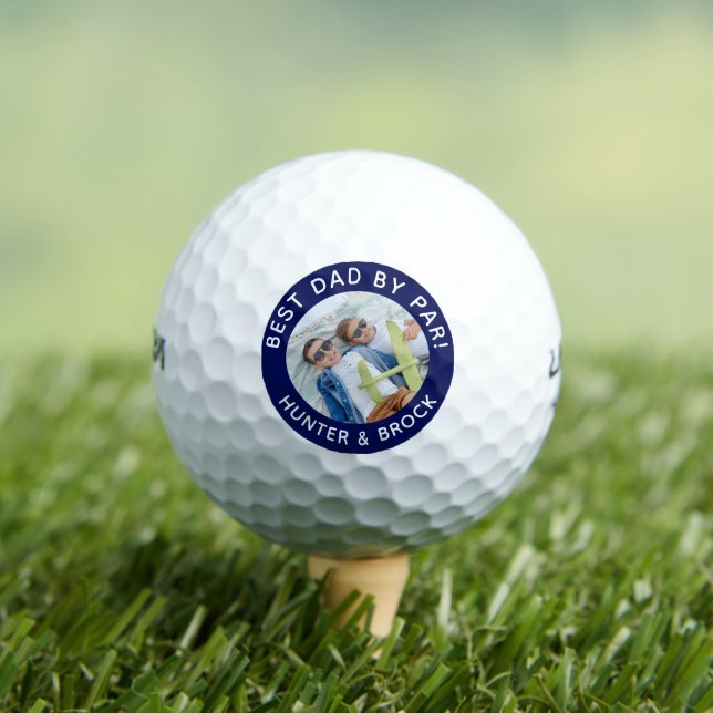 Balles De Golf Meilleur papa par photo bleu (T-shirt Insitu)