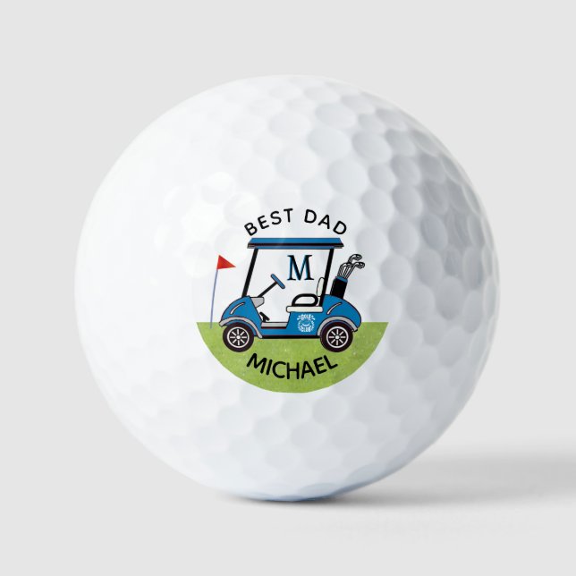 Balles De Golf Meilleur papa personnalisé Panier personnalisé Per (Recto)