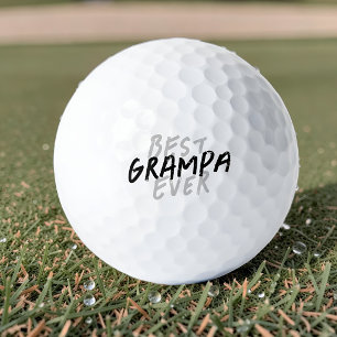 Balles De Golf Meilleur Papi de tous les temps Moderne Noir et Gr