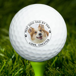 Balles De Golf MEILLEUR PÈRE À CHIEN PAR Empreinte de Patte Photo