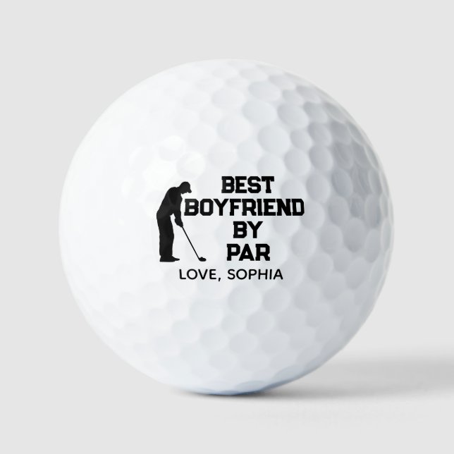 Balles De Golf Meilleur petit ami par Par Simple Avec Texte Perso (Recto)
