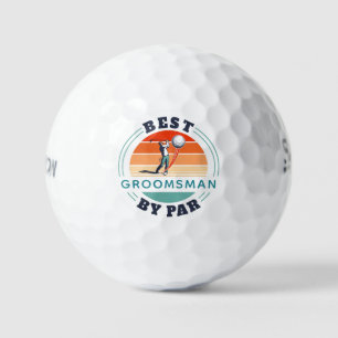 Balles De Golf Meilleur témoin par Par Retro Wedding Keepsake