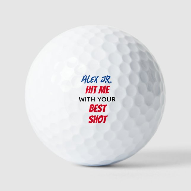Balles De Golf Meilleure citation de tir drôle avec nom personnal (Recto)