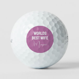 Balles De Golf Meilleure femme du monde écriture élégante